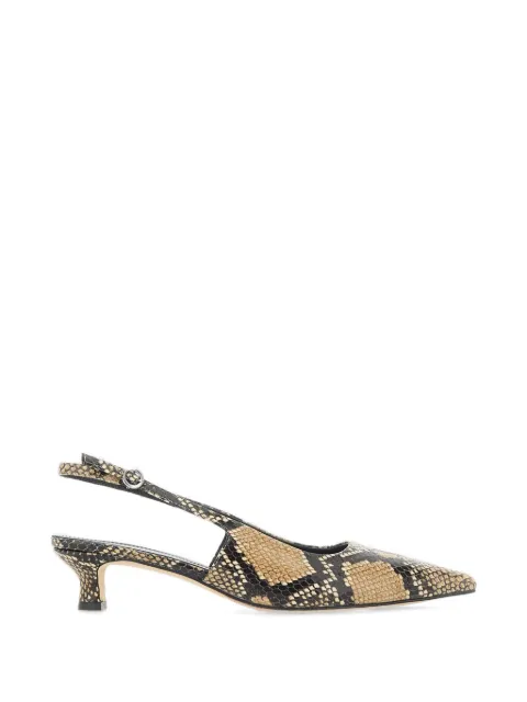 Aeyde Catrina snake-print leather slingback pumps Neutrals PU0114006006126HAZELNUT