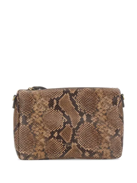 GIANNI CHIARINI Nora snake-print leather clutch bag Brown BS10225PTYCUOIO