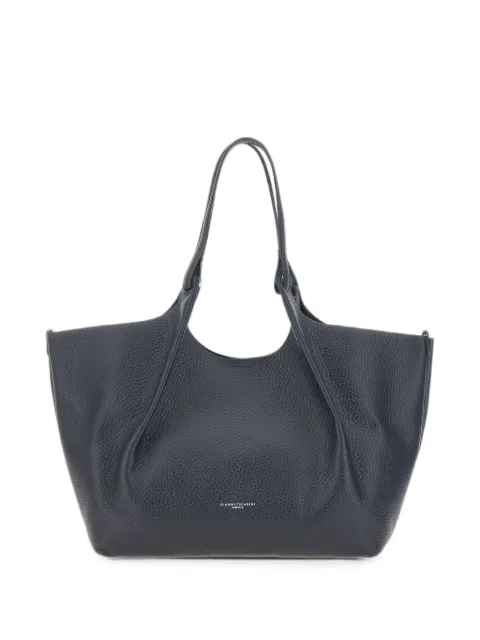GIANNI CHIARINI Dua hammered leather shoulder bag Blue BS9720RNGDBLTUNOTTURNO