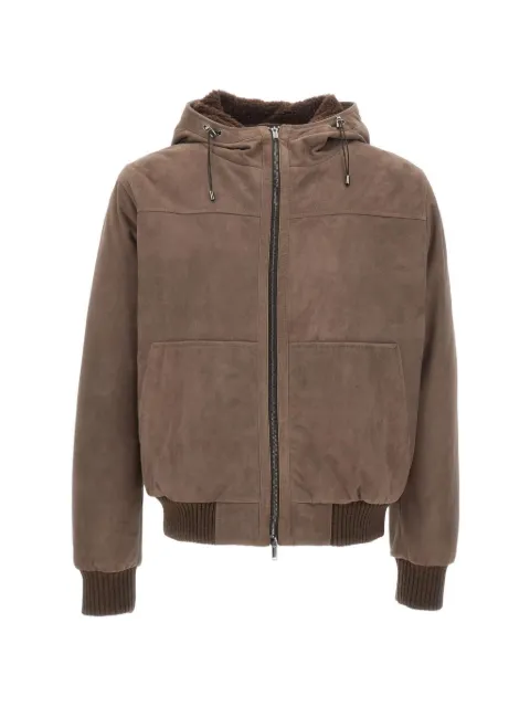 VOLFAGLI shearling-lined hooded bomber jacket Brown UFFIZIBUCCIO9