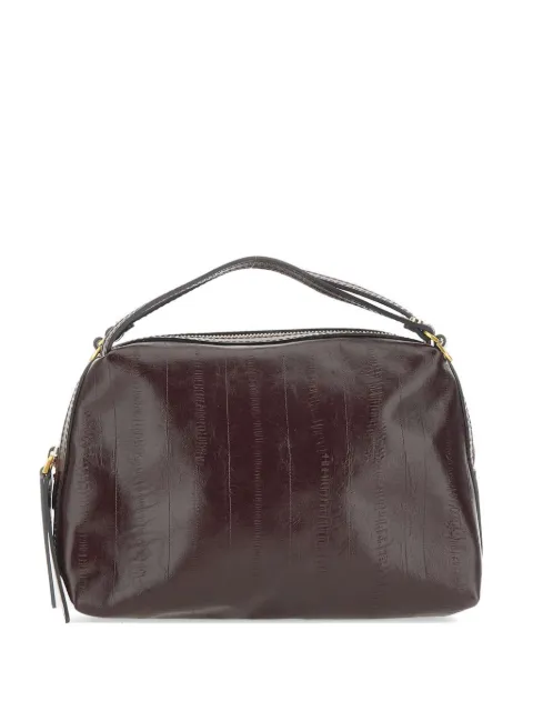 GIANNI CHIARINI Alifa striped-effect leather tote bag Brown BS8258EELANTIQUERUBY