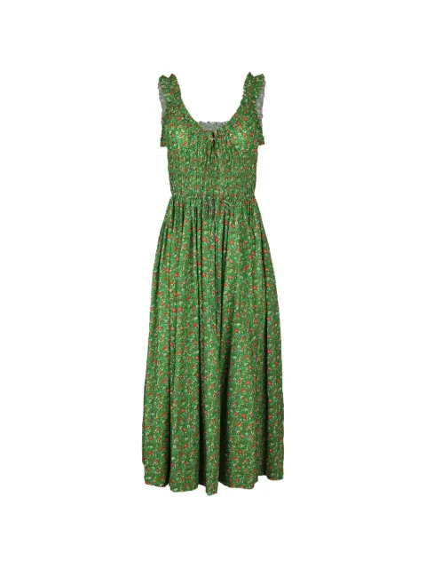 DÔEN Emmaretta floral-print midi dress Green 48242344