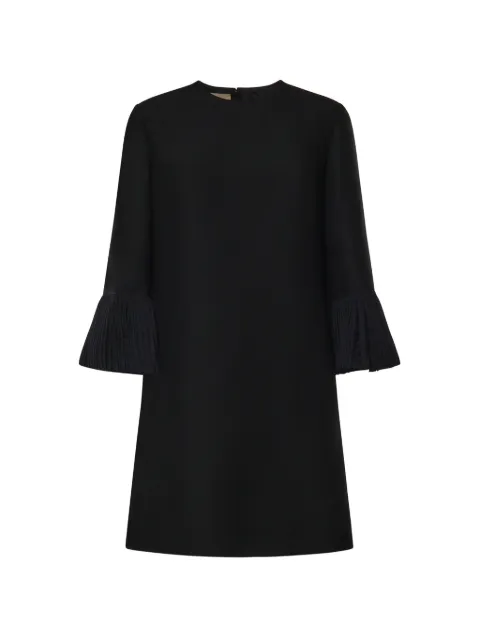 Valentino Garavani pleated-cuff shift mini dress Black BVAKF51CF