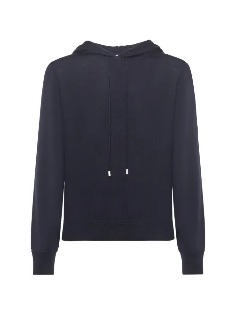 Galiano fine-knit virgin-wool hoodie Blue 5712214801598