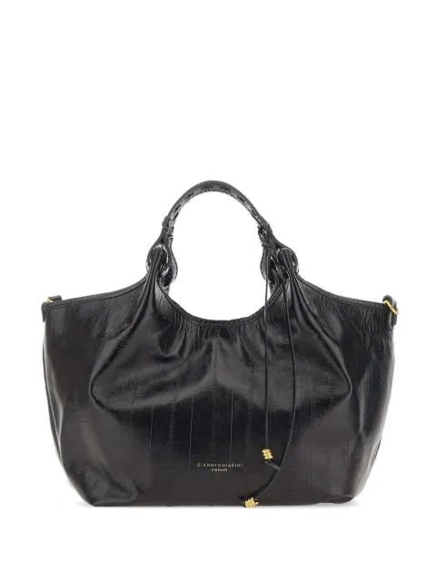 GIANNI CHIARINI Dua eel-effect leather tote bag Black BS12679EELPSLY