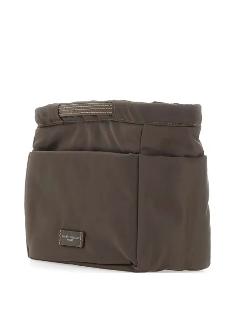GIANNI CHIARINI BAGS in BAG contrast-stitching clutch bag Brown SB9402COMMNYLESPRESSO