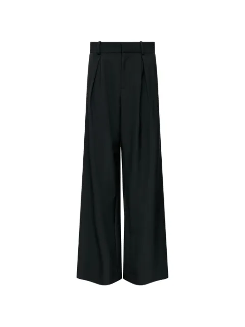 MM6 Maison Margiela mannequin label wool blend pleated trousers Black S52KA0574M36020