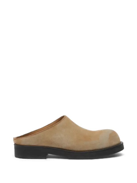 MM6 Maison Margiela Biker washed suede mules Neutrals SH1WX0012P7812
