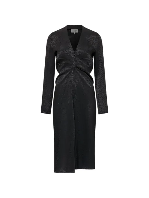 MM6 Maison Margiela jacquard wrap dress Black S52DD0103M36007
