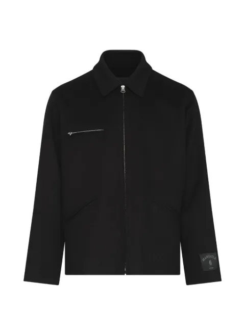 MM6 Maison Margiela double-faced wool zip jacket Black SH0AM0099M35761900