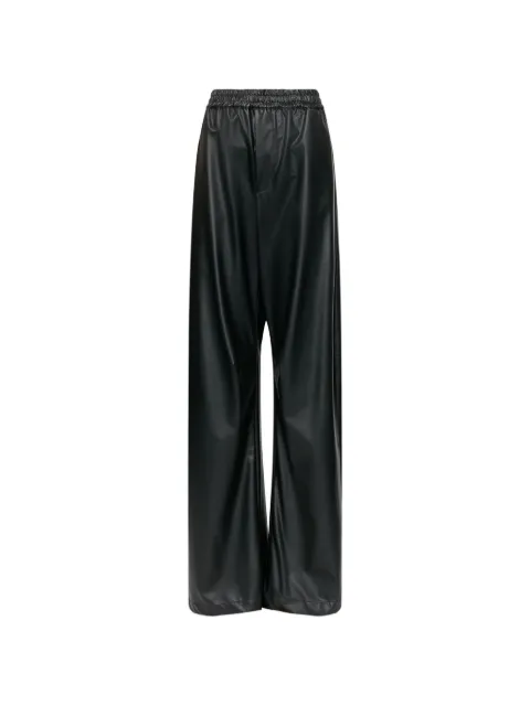 MM6 Maison Margiela light pleather wide-leg trousers Black S52KA0575S53057