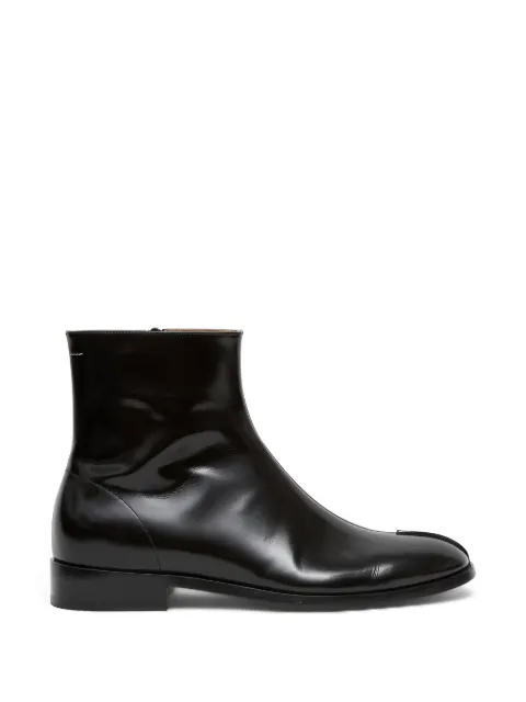 MM6 Maison Margiela polished leather ankle boots Black SH1WU0011P7137
