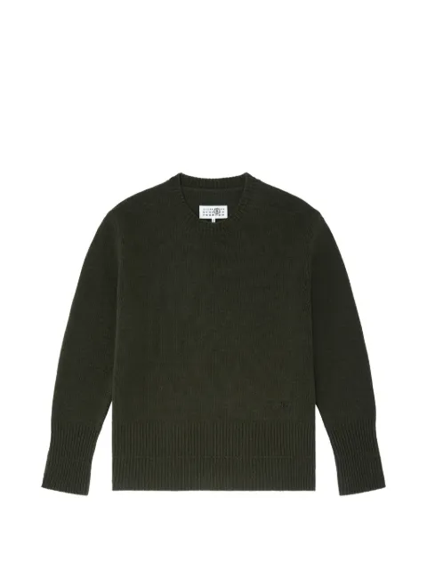 MM6 Maison Margiela wool crew-neck sweater Green SH0HL0043M13287