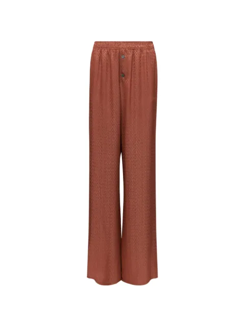 MM6 Maison Margiela viscose blend jacquard trousers Brown S52KA0529M36007