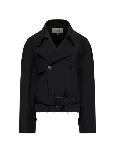 MM6 Maison Margiela belted wool blend jacket Black S52AM0361M35436