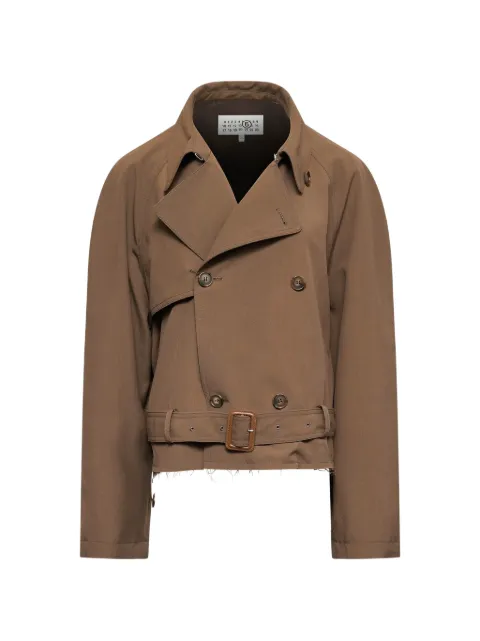 MM6 Maison Margiela belted wool blend jacket Brown S52AM0361M35436
