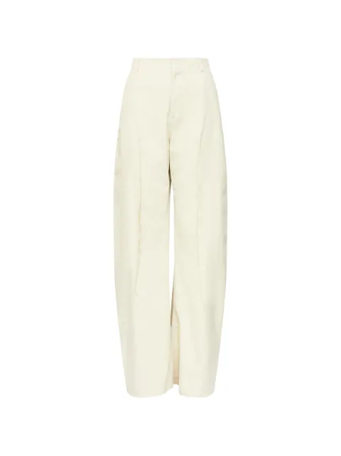 MM6 Maison Margiela light cotton twill wide-leg trousers Neutrals S52KA0582M36019