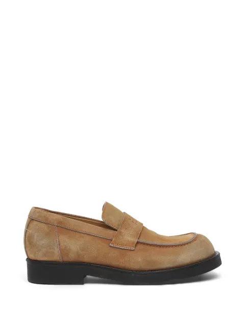 MM6 Maison Margiela Biker washed-suede loafers Neutrals SH1WR0006P7812