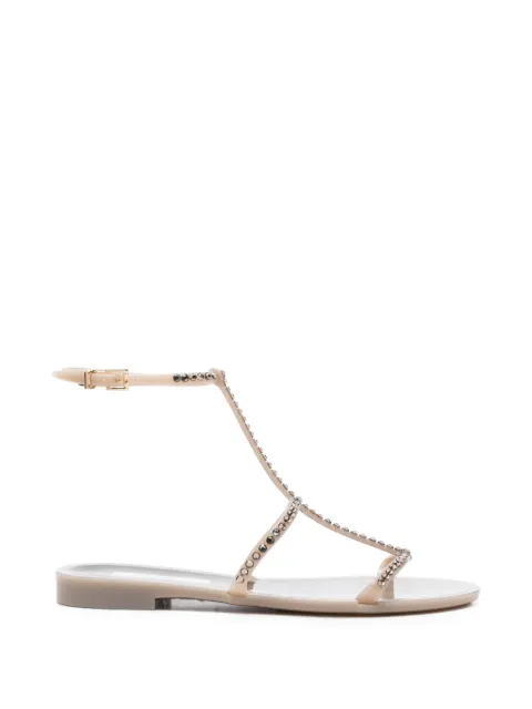 MENGHI crystal-embellished jelly sandals Grey ME1344PWSA0134