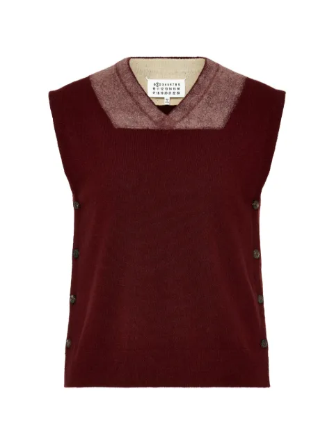 Maison Margiela Memory of trompe l'oeil vest Red S51TH0096M13304