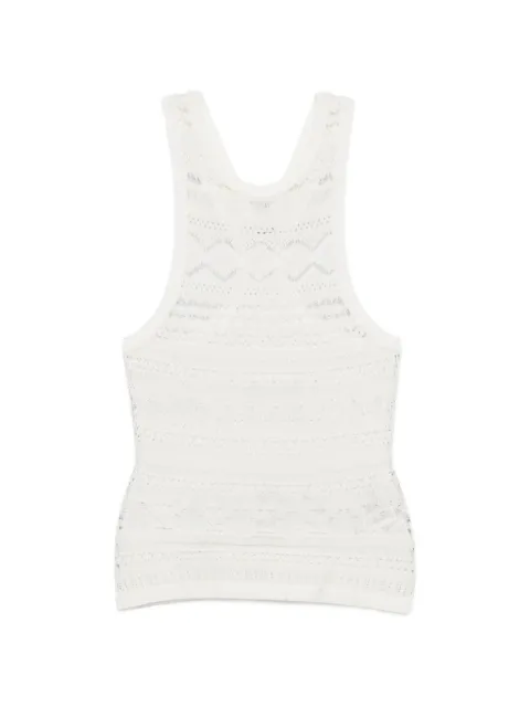 Nanushka Raisie lace racerback tank top Neutrals NW26SSTP34101