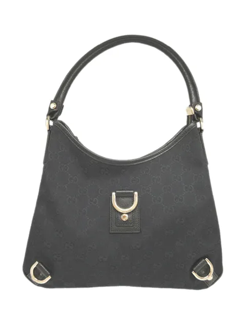 Gucci Pre-Owned 2000-2015 GG Canvas Abbey D Ring shoulder bag Black 7JDMSORD4T6DHK0N