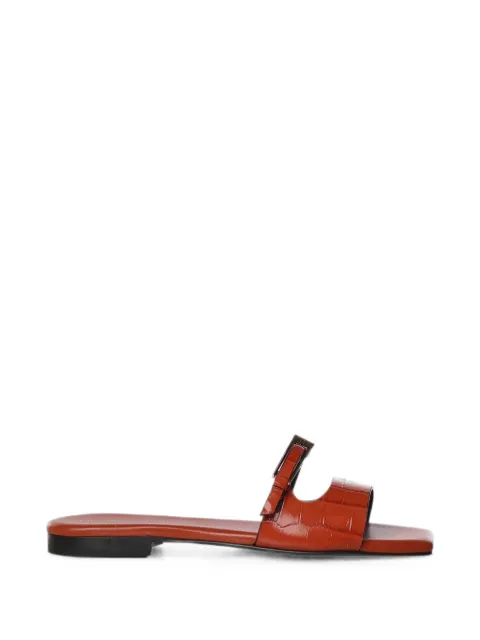 Giuliano Galiano croc-effect buckle-fastening sandals Red GD16BCOCCOCERALACCA