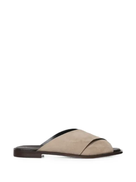 Giuliano Galiano criss-cross suede sandals Neutrals GD02M