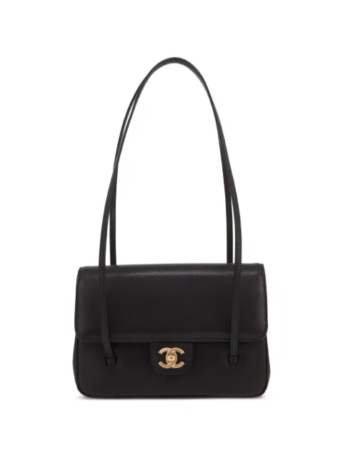 CHANEL Pre-Owned 2026 small Sac à rabat grained leather shoulder bag Black 431582