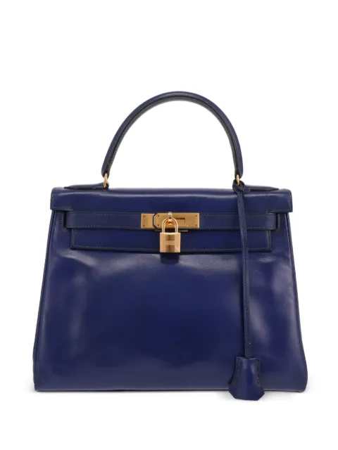 Hermès Pre-Owned 1987 28 Kelly handbag Blue 427464