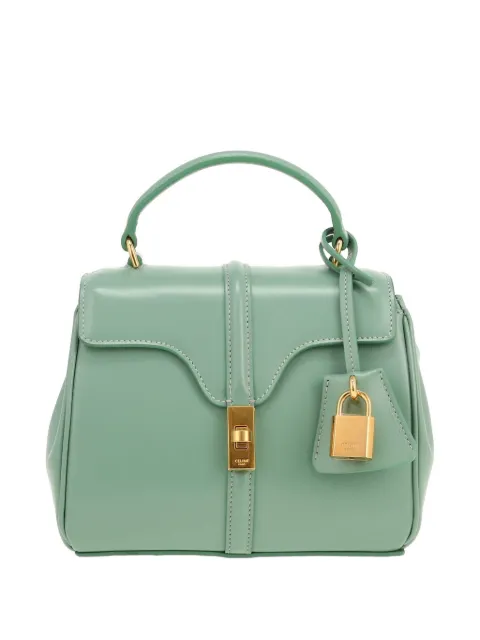 Celine Pre-Owned 2020s 16 mini leather shoulder bag Green 423423