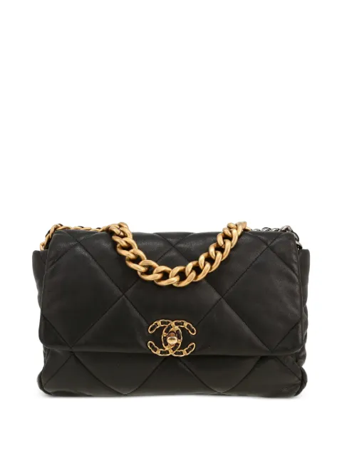 CHANEL Pre-Owned 2020 19 quilted shoulder bag Black 423457