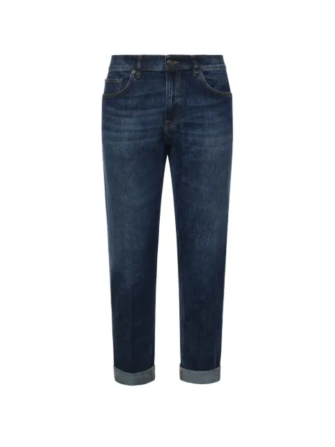 DONDUP logo-plaque turn-up jeans Blue UP563ZDSE340UMA2800