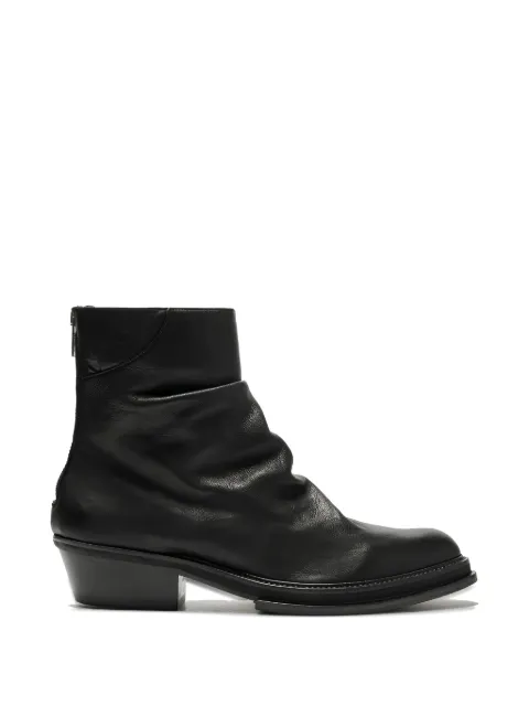 424 ruched zip-up boots Black FF6SMQ56APPE001