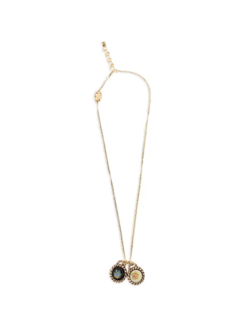 DSQUARED2 floral-pendant curb-chain necklace Gold NEM035237200001