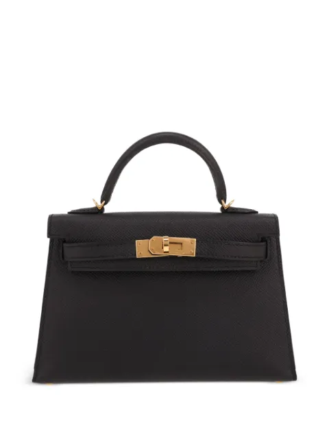 Hermès Pre-Owned 2023 Kelly 20 leather handbag Black 420446