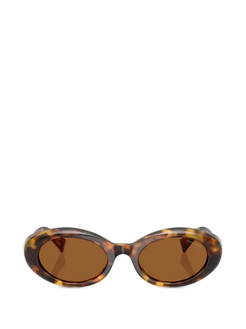 Miu Miu Eyewear Rêverie oval-frame sunglasses Brown SMUB09E14LFE20V
