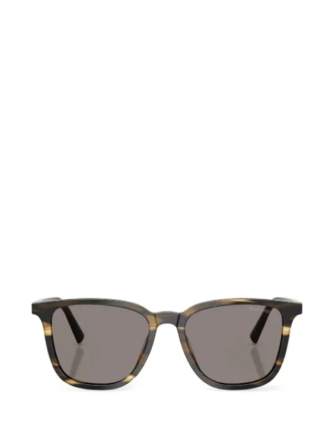 Miu Miu Eyewear square-frame striped sunglasses Brown SMUB03