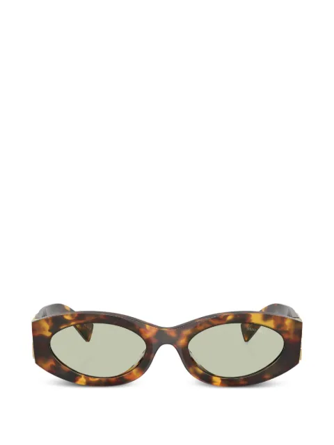 Miu Miu Eyewear tortoiseshell-effect oval-frame sunglasses Brown SMU11W14L50O