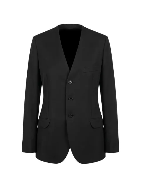 Jil Sander collarless single-breasted blazer Black J02BN0261J40002
