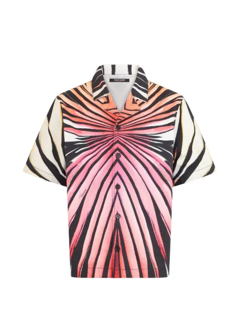 Roberto Cavalli Ray of Paradise-print short-sleeve shirt Pink XRJ701EAM33