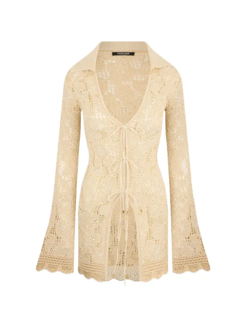 Roberto Cavalli front-tie cardigan Neutrals XQM902MG023