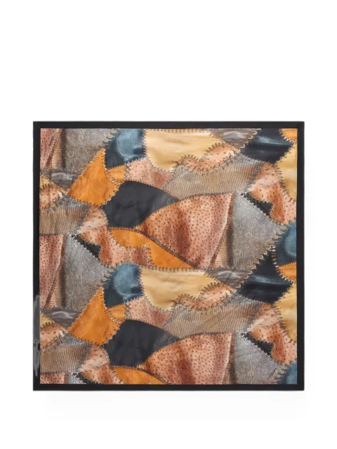 Roberto Cavalli patchwork-print scarf Brown XQI008OZT29