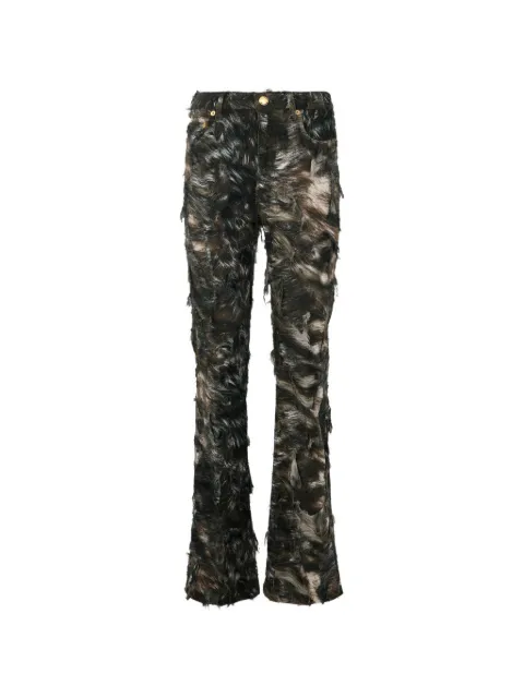Roberto Cavalli animal-print jeans Black XWJ221TIT79