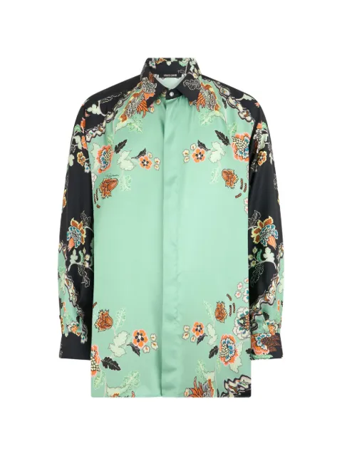 Roberto Cavalli floral-print shirt Green XNT7204QT25