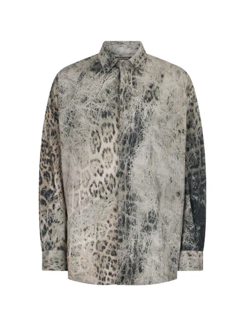 Roberto Cavalli leopard-print shirt Neutrals XNT720CHR30