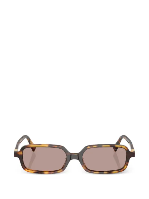 Miu Miu MU 11ZS rectangle-frame sunglasses Green SMU11Z14L20I