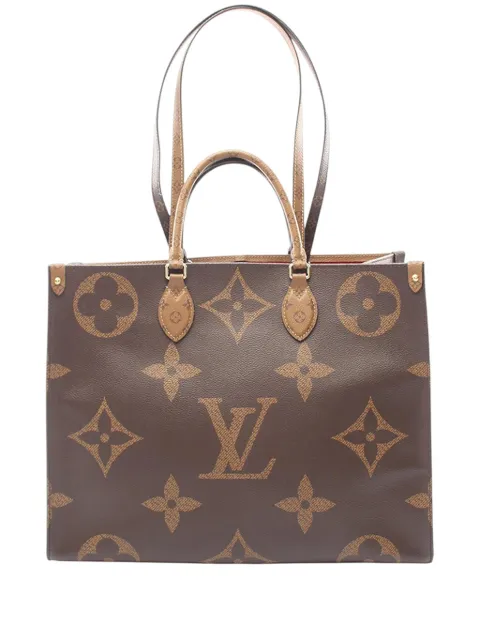 Louis Vuitton Pre-Owned 2019 Monogram Reverse Giant OnTheGo GM satchel Brown PBJN8PM62LZ79J53
