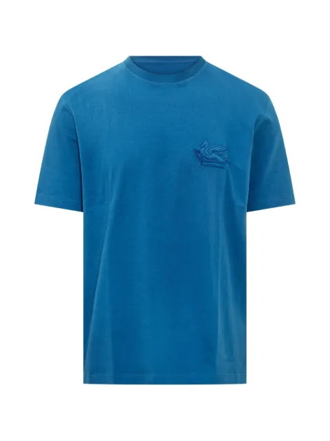 ETRO Roma logo-embroidered T-shirt Blue MRMA0002AV904