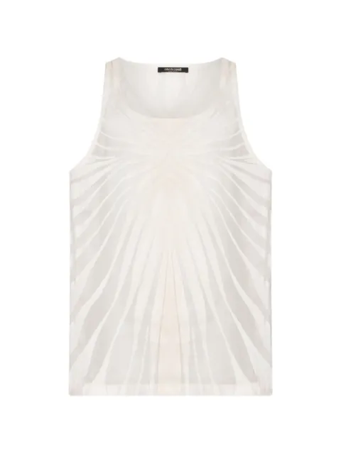 Roberto Cavalli Ray Devoré zebra-pattern vest Neutrals XRT600HLI15